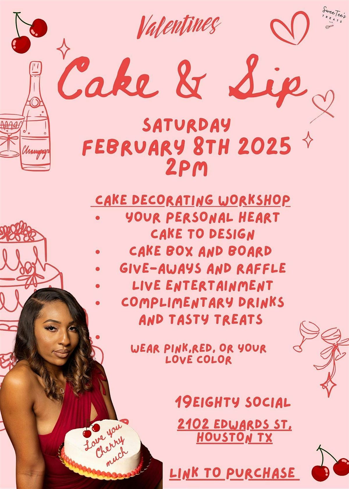 Valentines Cake and Sip