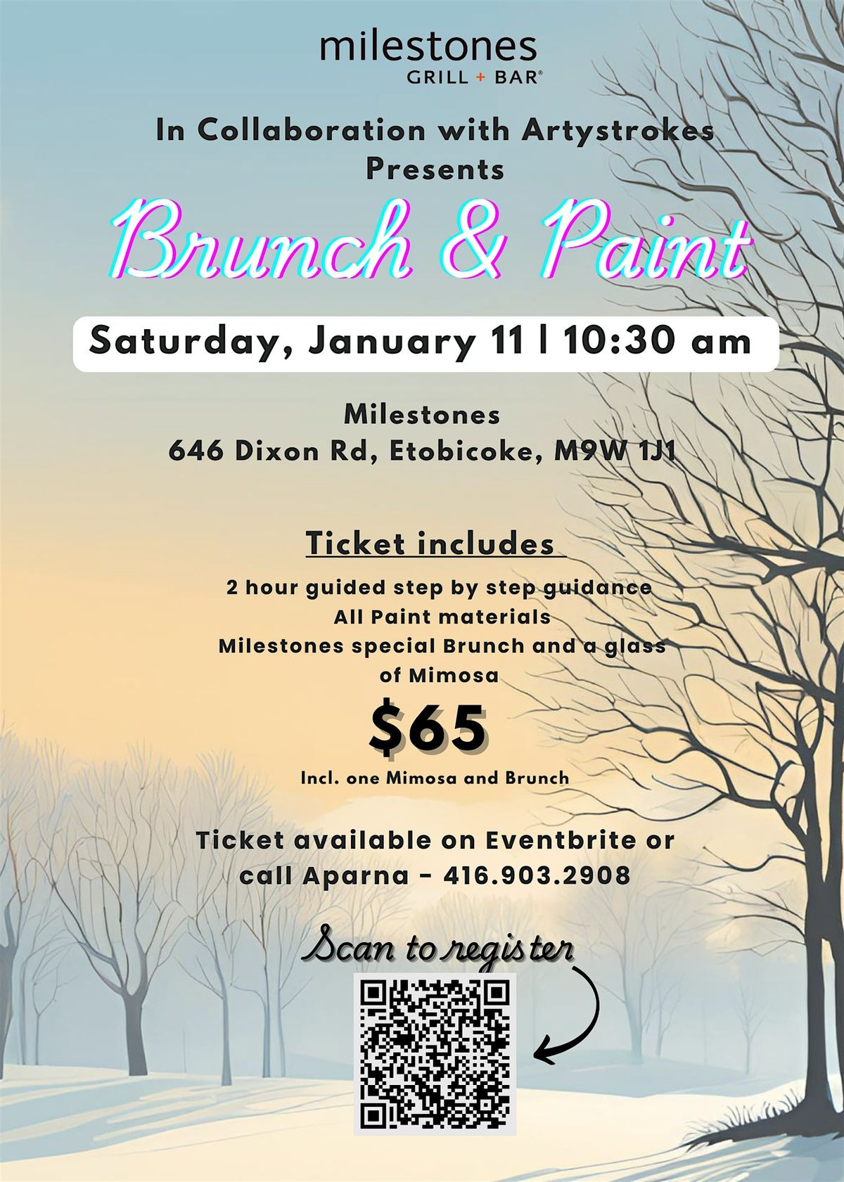 New Year Brunch & Paint - Etobicoke