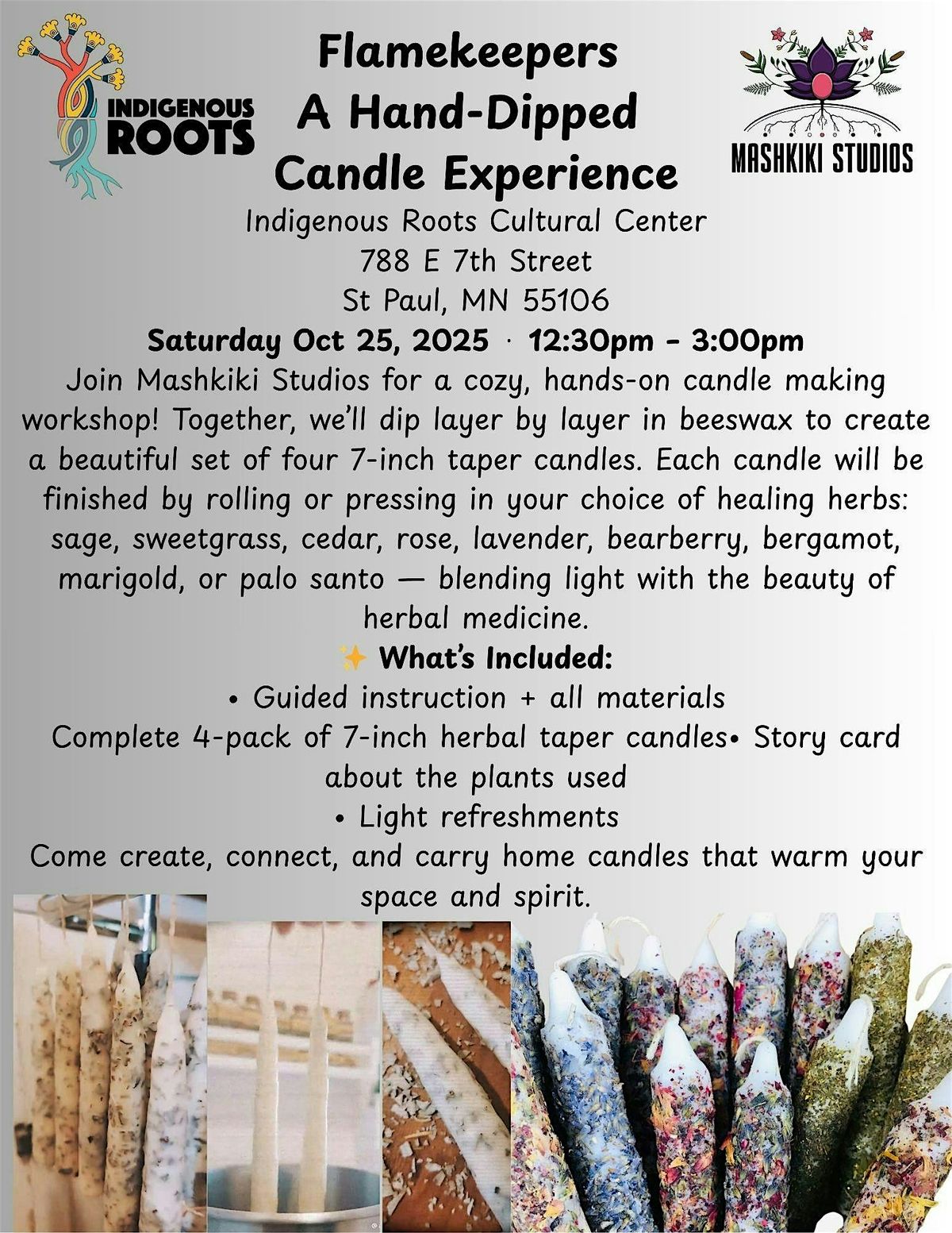 Flamekeepers: An Indigenous Hand-Dipped Candle Experience