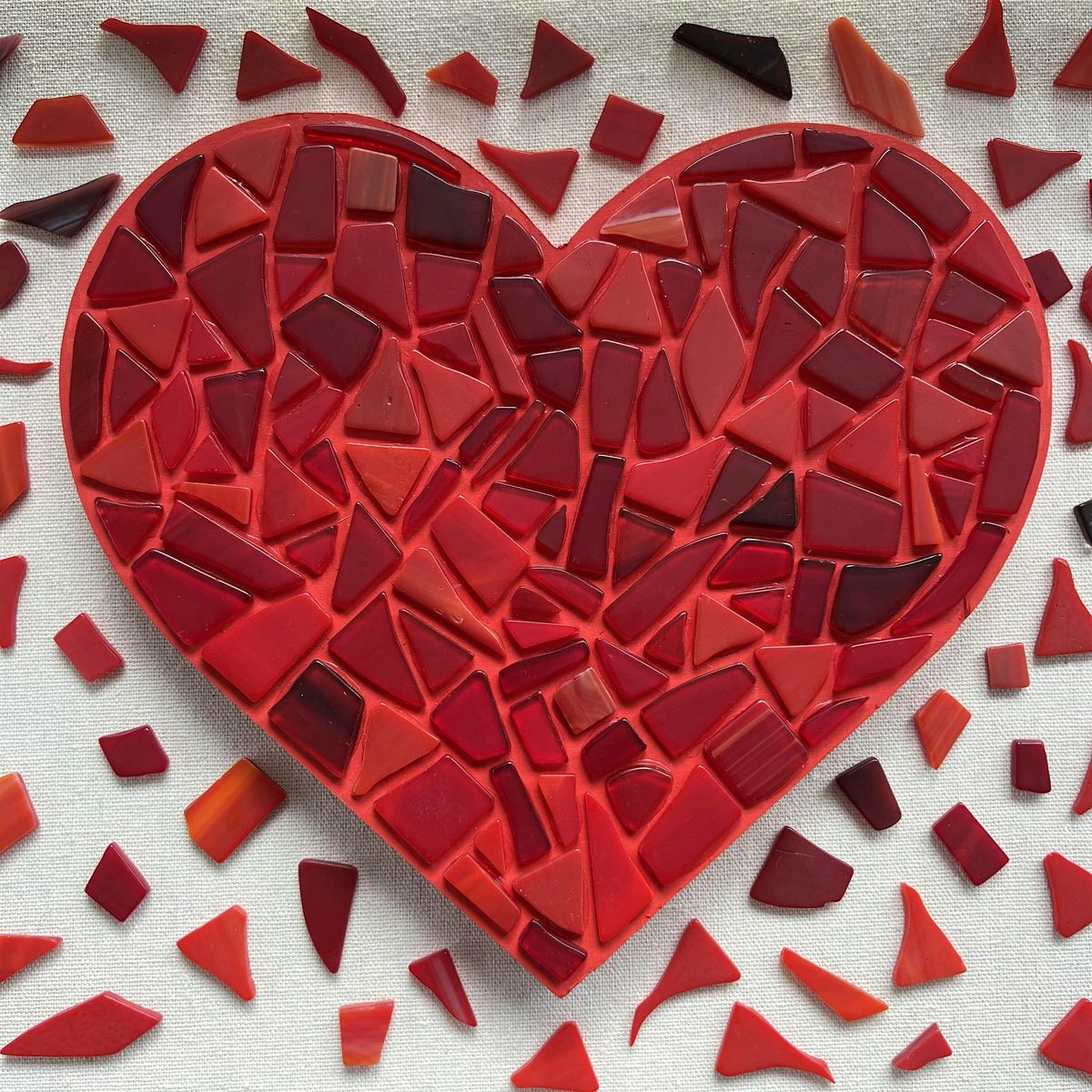 Glass Mosaic class - Heart at The Vineyard at Hershey