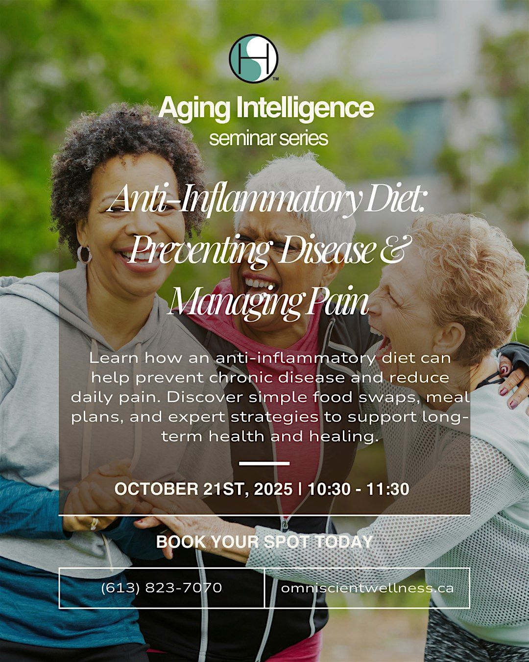 AI Seminar:  Anti-Inflammatory Diet: Preventing  Disease & Managing Pain