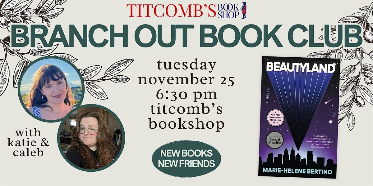 November Branch Out Book Club: Beautyland by Marie-Helene Bertino
