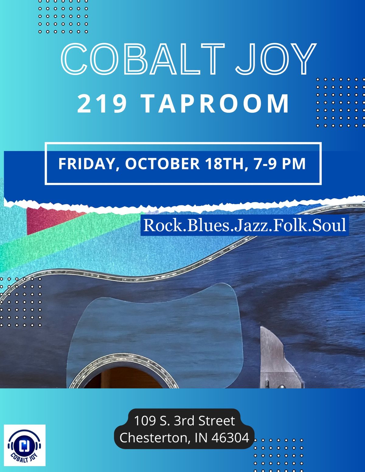 COBALT JOY at 219 TAPROOM, Chesterton