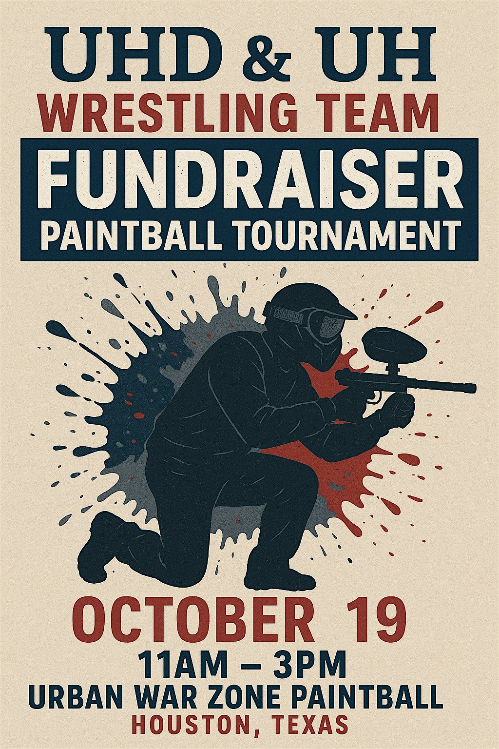 UHD & UH Wrestling Team Paintball Tournament Fundraiser