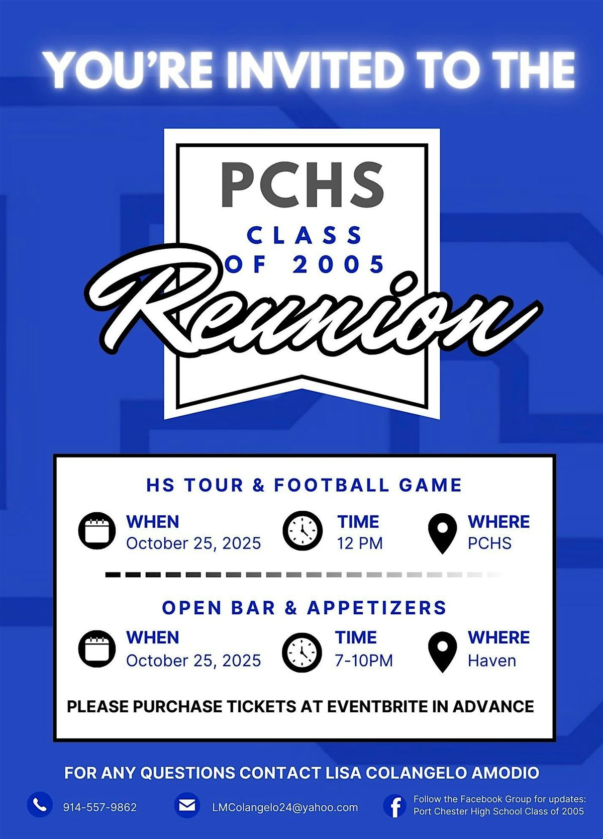 PCHS CLASS OF 2005--20TH REUNION