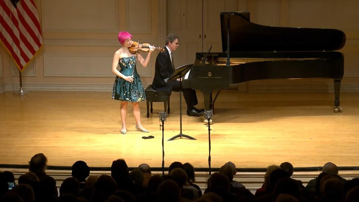 Jennifer Koh and Thomas Sauer at Herbst Theatre