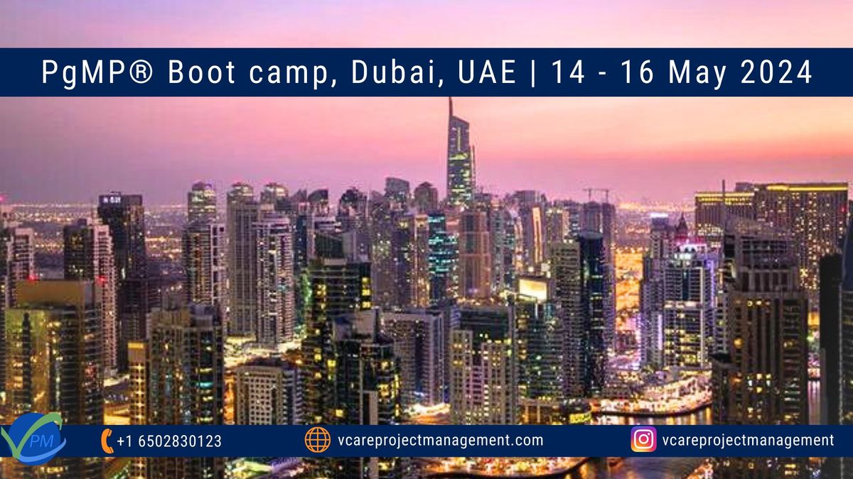 Best PMI PgMP Boot camp Dubai UAE - vCare Project Management #project management