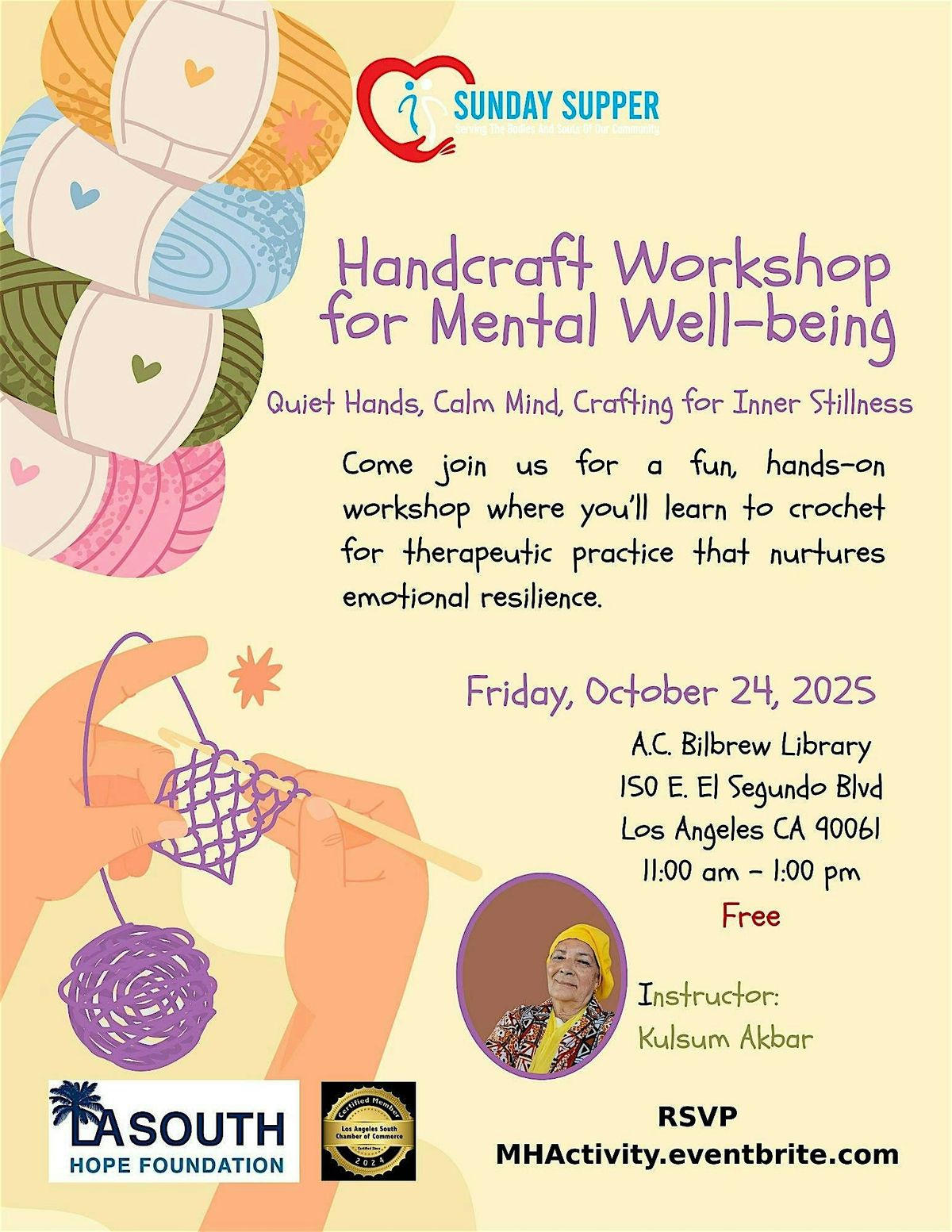 Handcraft Workshop for Mental Well-being