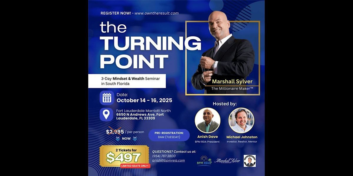 The Turning Point\u2122 | 3-Day Mindset & Wealth Seminar