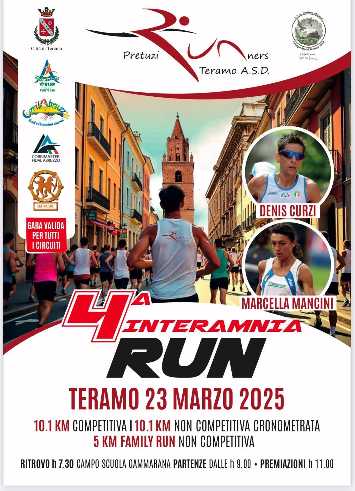 4\u00b0 Interamnia Run 10,1 Kme Family Run 5Km