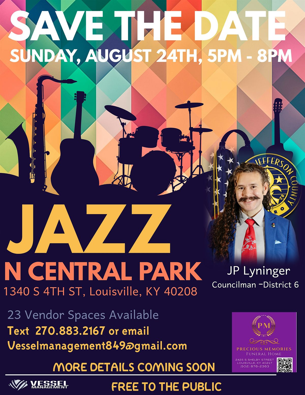 Jazz N Central Park 2025 (FREE TO THE PUBLIC) VENDOR SPACE AVAIL (Lou, KY)