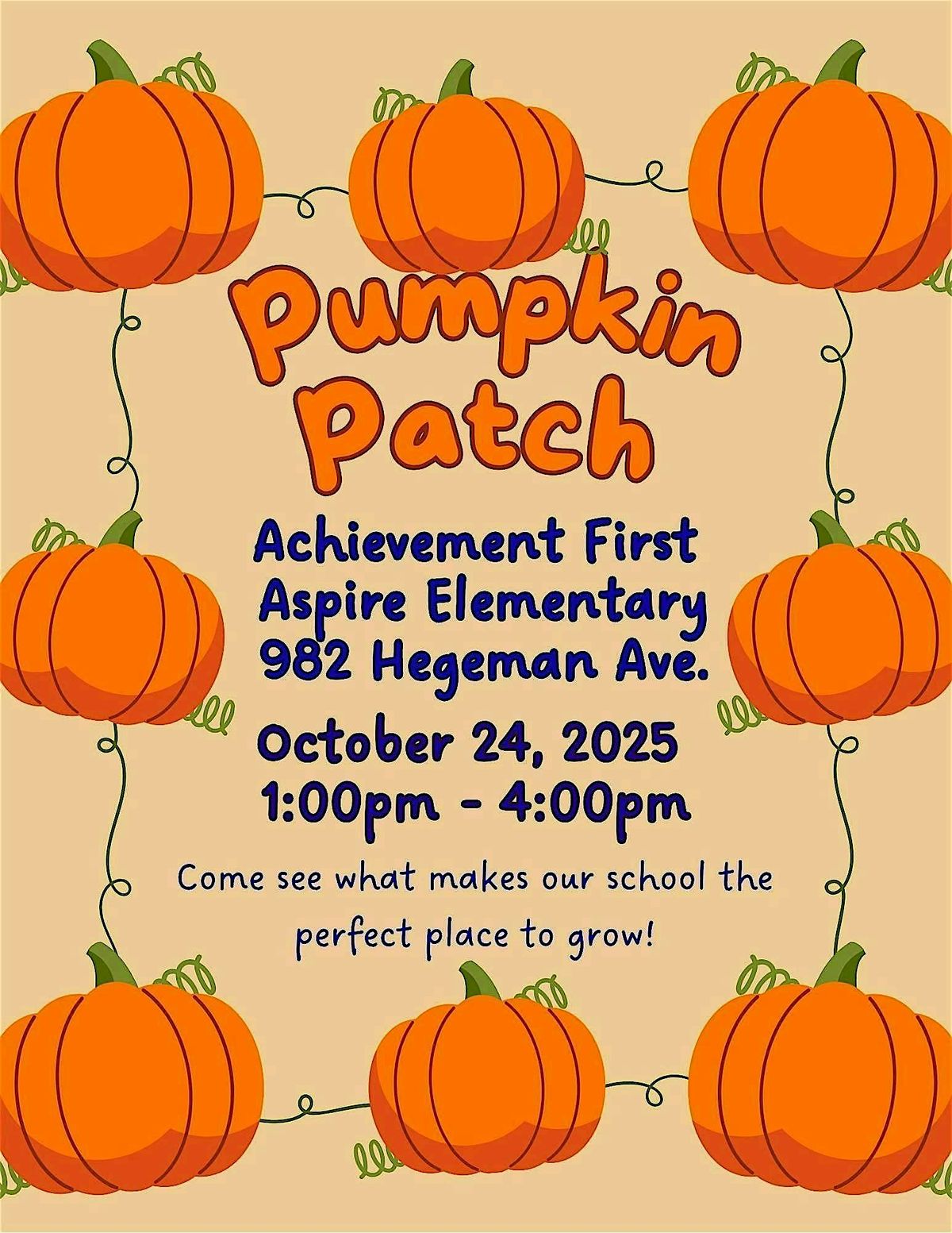 Achievement First NYC: Aspire Elementary Pumpkin Patch!