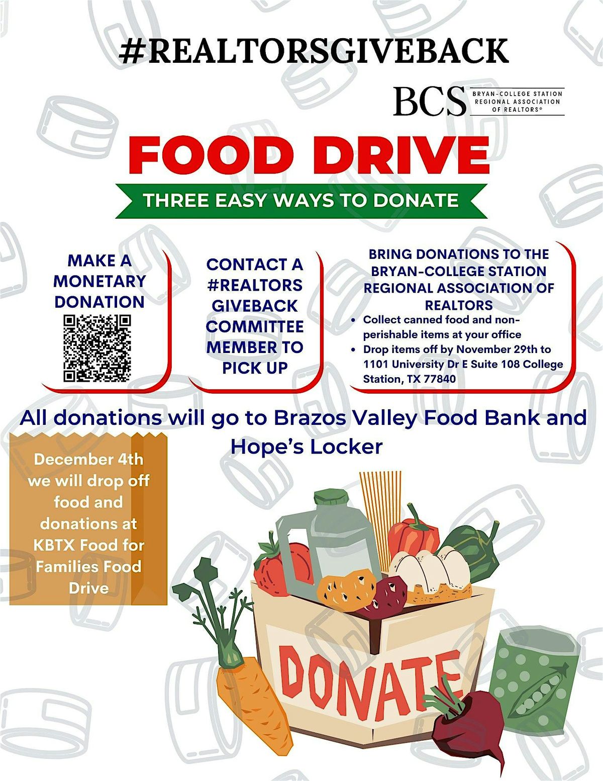 #REALTORSGIVEBACK Food Drive