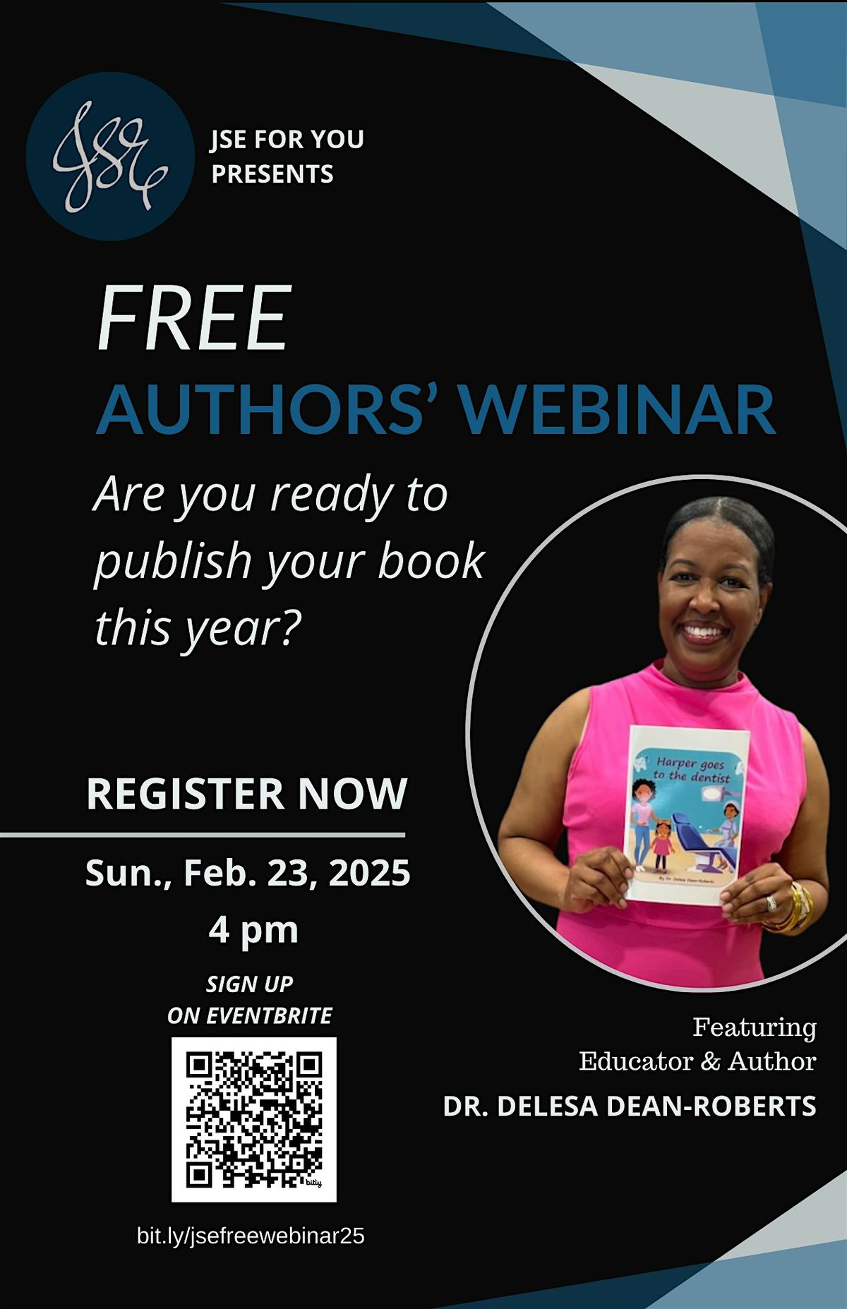 FREE Author's Webinar featuring Dr. Delesa Dean-Roberts