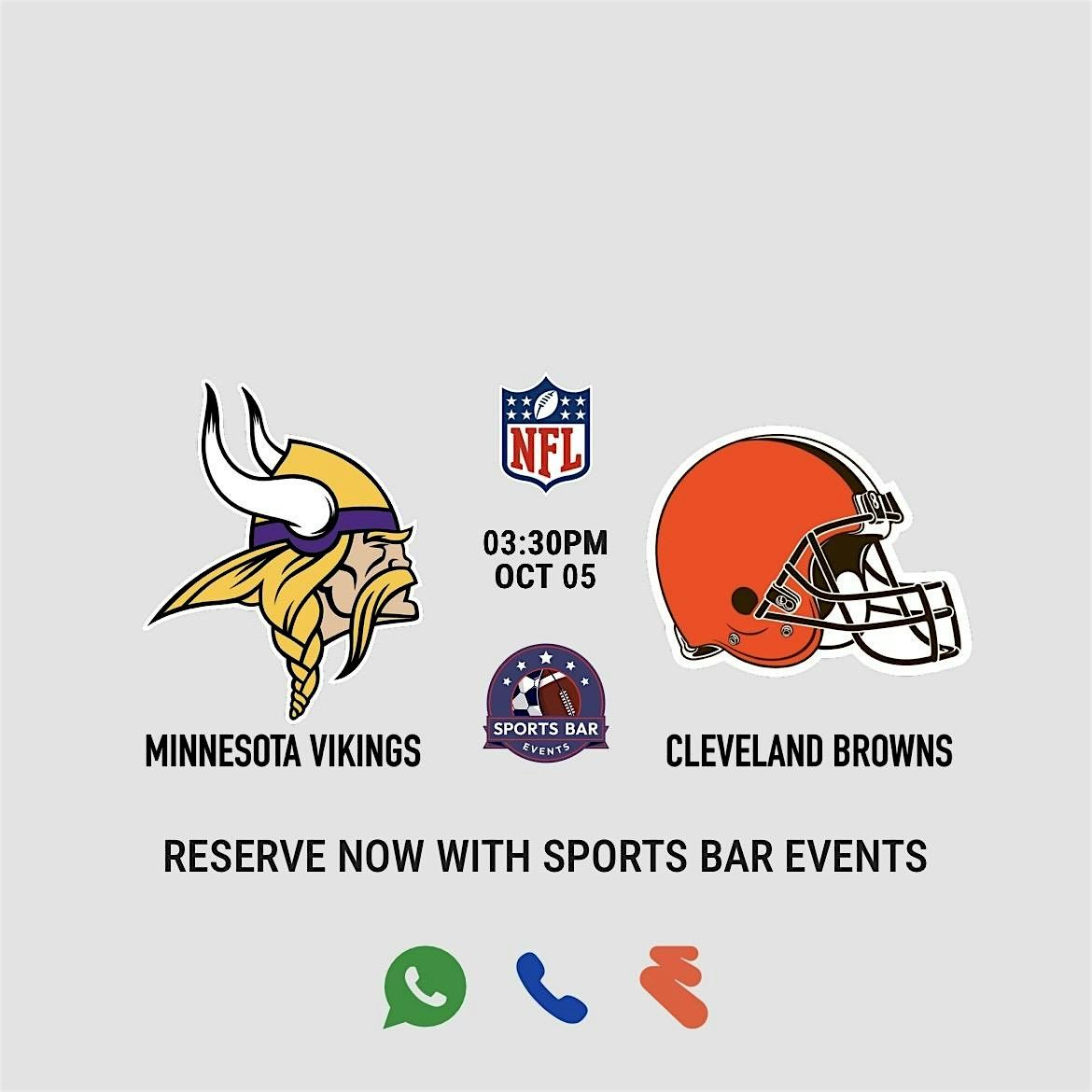 Minnesota Vikings @ Cleveland Browns [NFL] - Malasa\u00f1a | Sports Pub Madrid