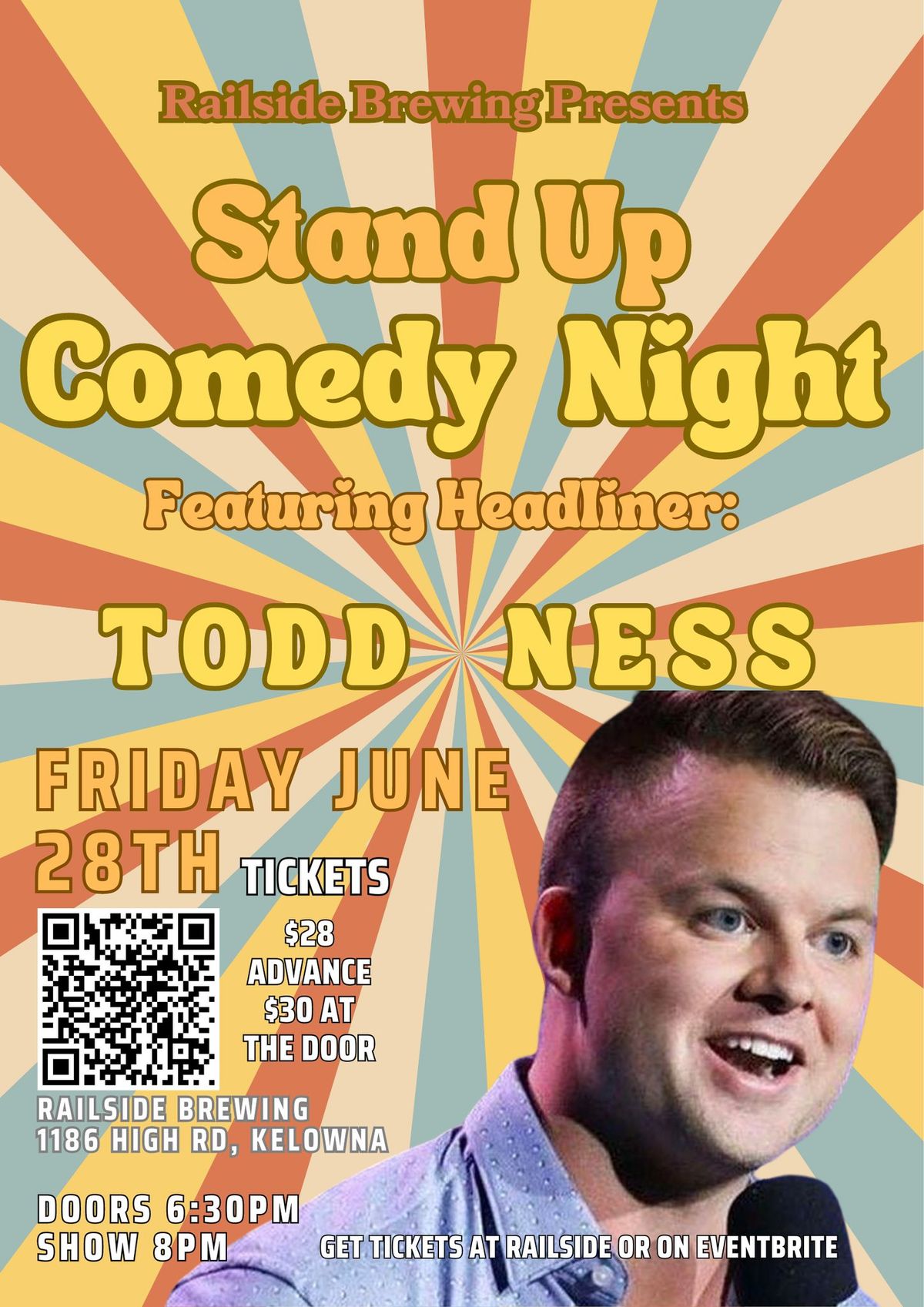 A Standup Comedy Show at Railside Featuring Todd Ness!