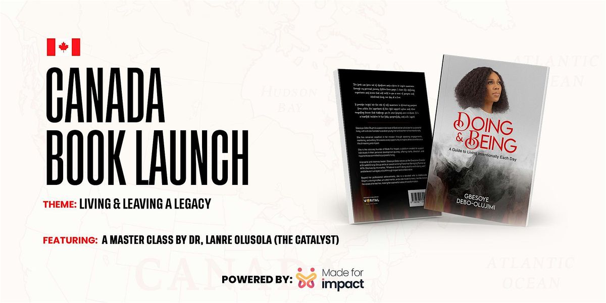 Doing & Being Book Launch Canada