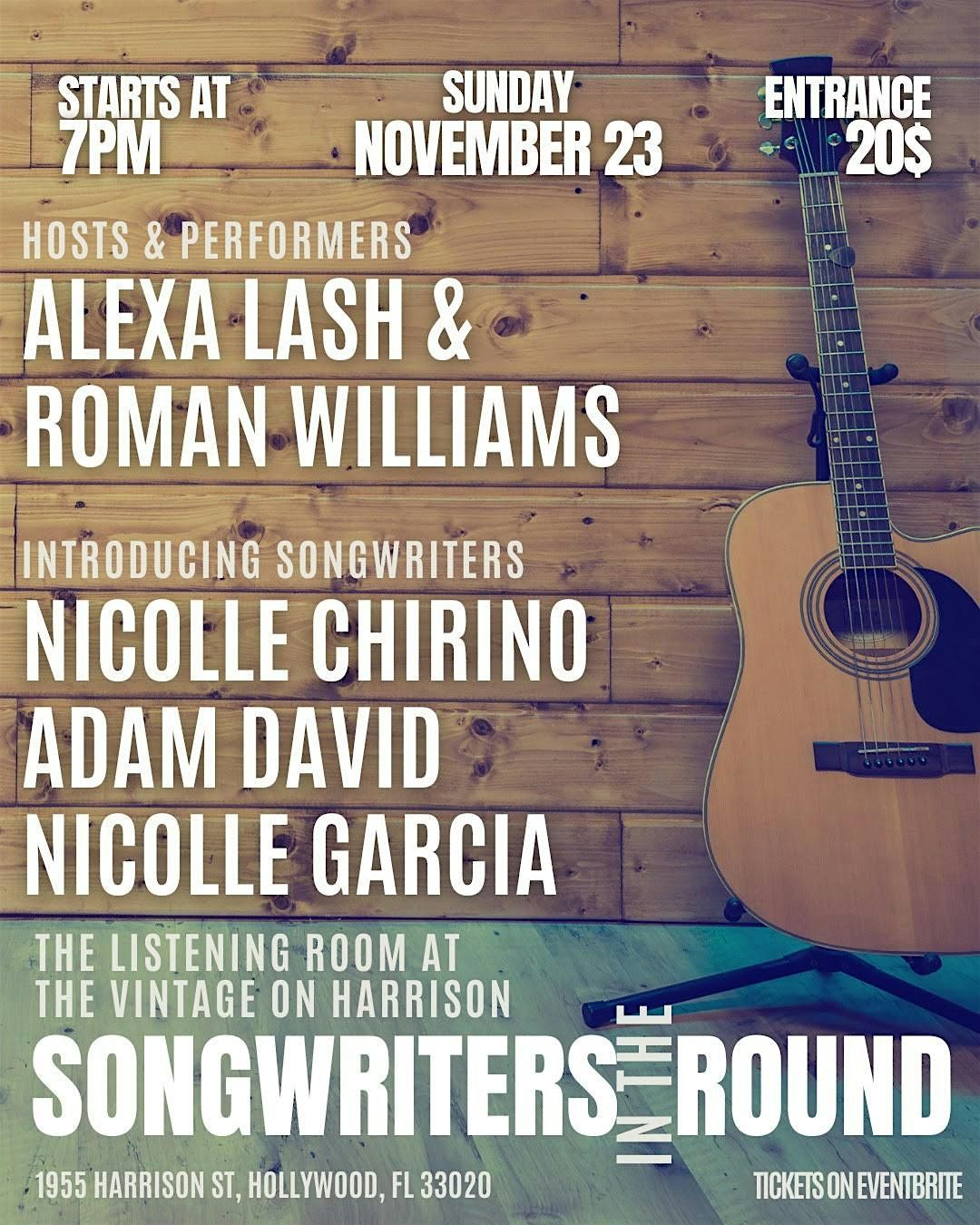 Songwriters In The Round At The Vintage on Harrison