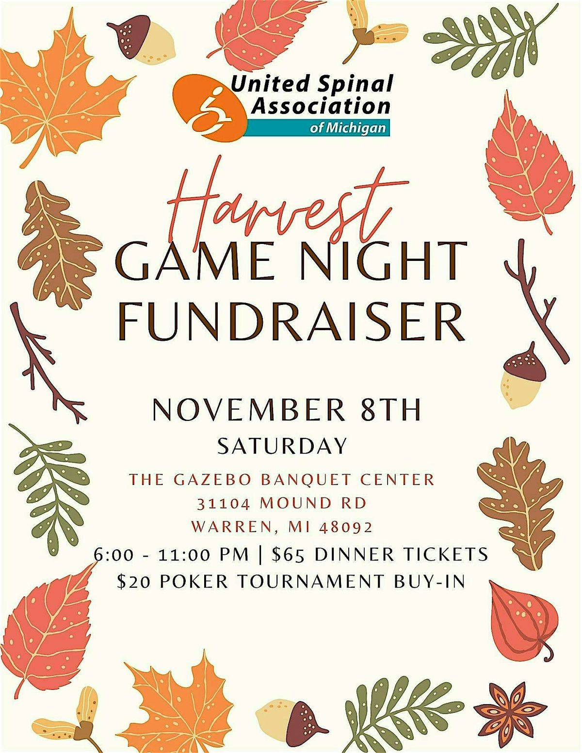 Harvest Game Night Fundraiser