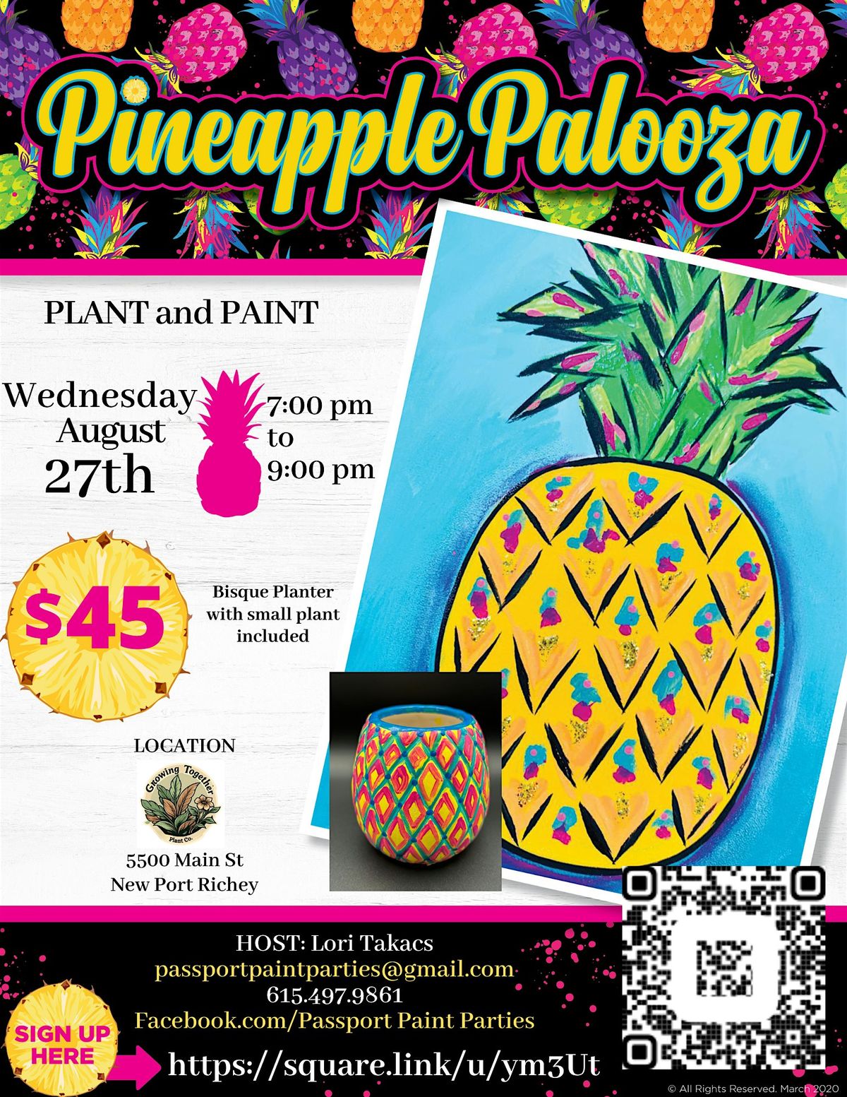 8.27.25 Plant and Paint Pineapple Palooza