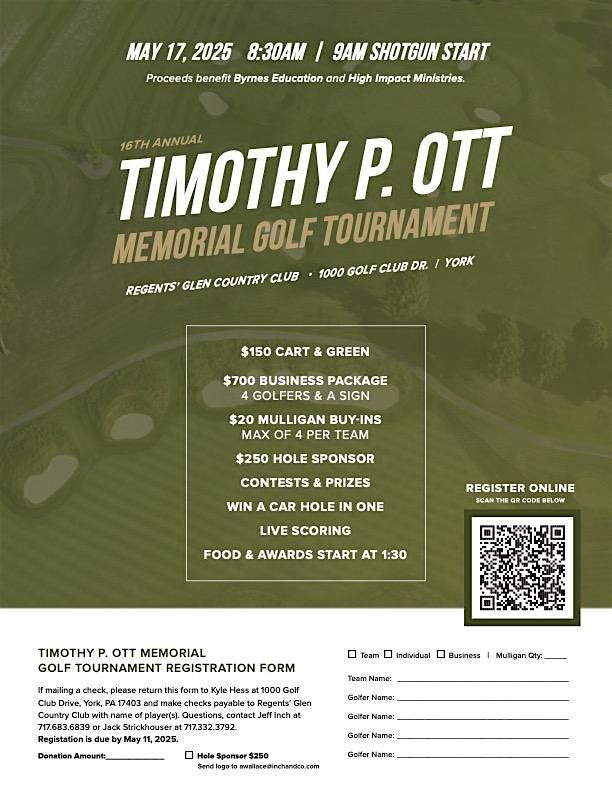 Timothy P. Ott Memorial Golf Tournament