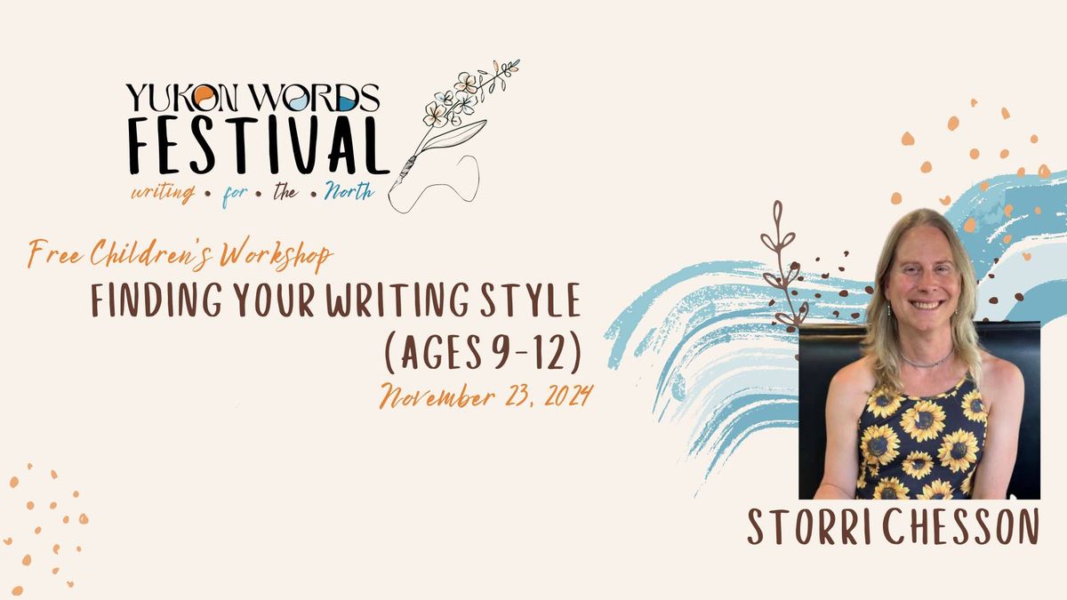 FREE Children's Writing Workshop with Storri Chesson (Ages 9-12)