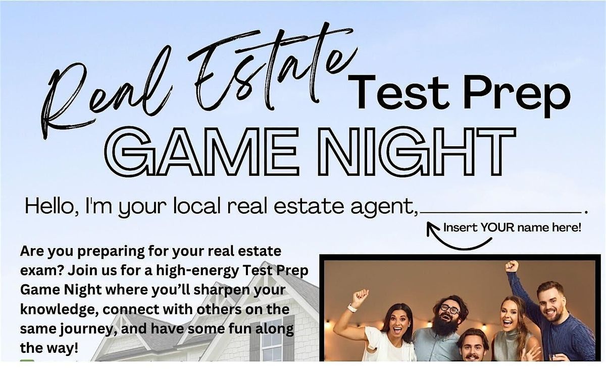 Real Estate Test Prep Game Night