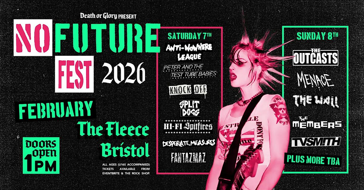 No Future Punk Festival, Fleece Bristol, Sat 7th Feb - Sun 8th Feb