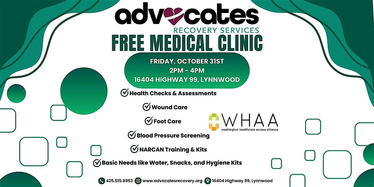 Free Medical Clinic + Meal Service \u2013 Lynnwood - October 31st