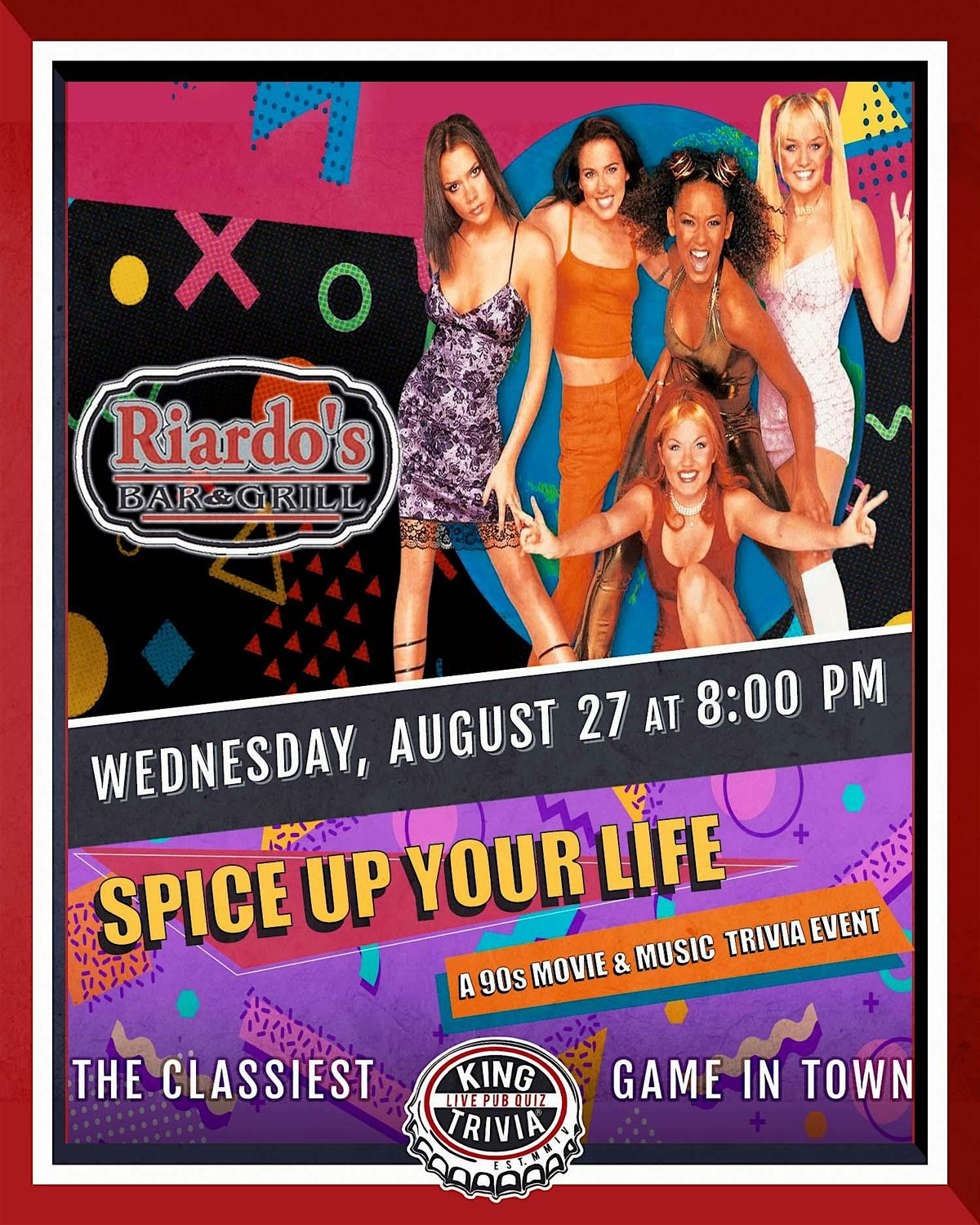 90's Movies & Music Trivia Night at Riardo's
