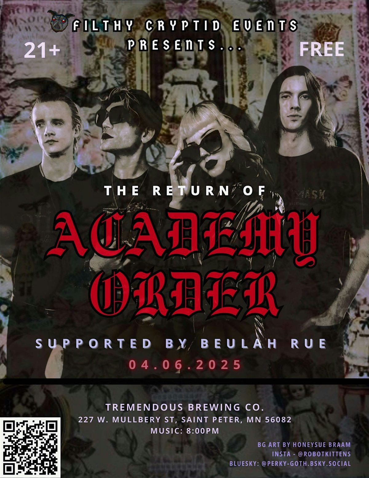 Filthy Cryptid Events Presents: Academy Order & Beulah Rue @ Tremendous