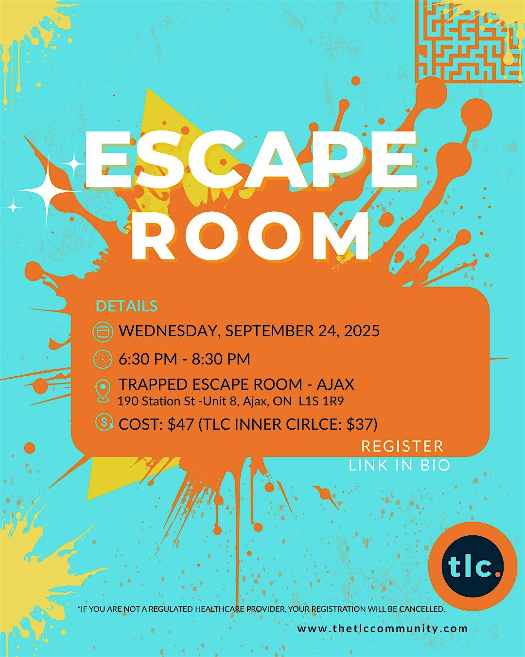TLC for Therapists & Healthcare Professionals: Escape Room