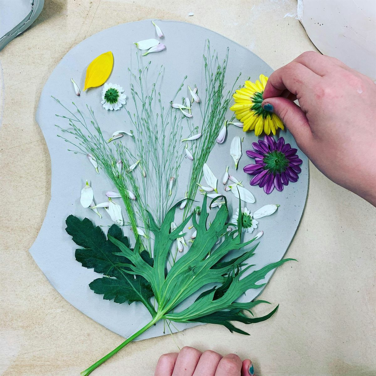 Botanical Impressions with Clay