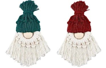 Macrame Santa Gnome Ornaments