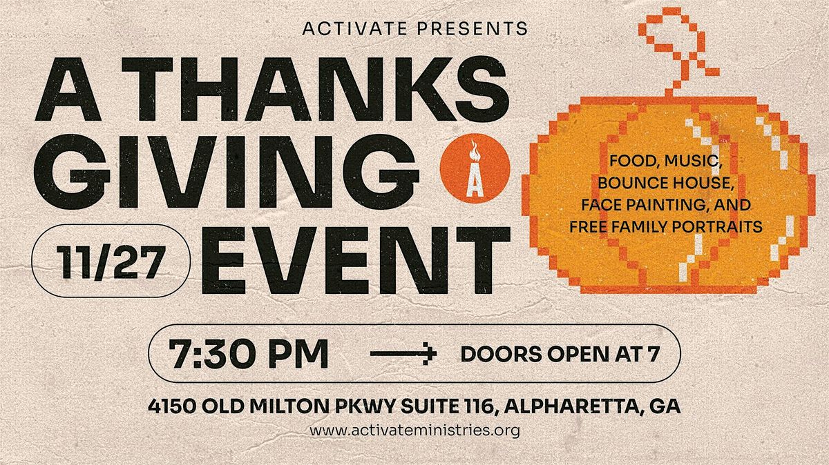 A Thanksgiving Event For You and Your Family