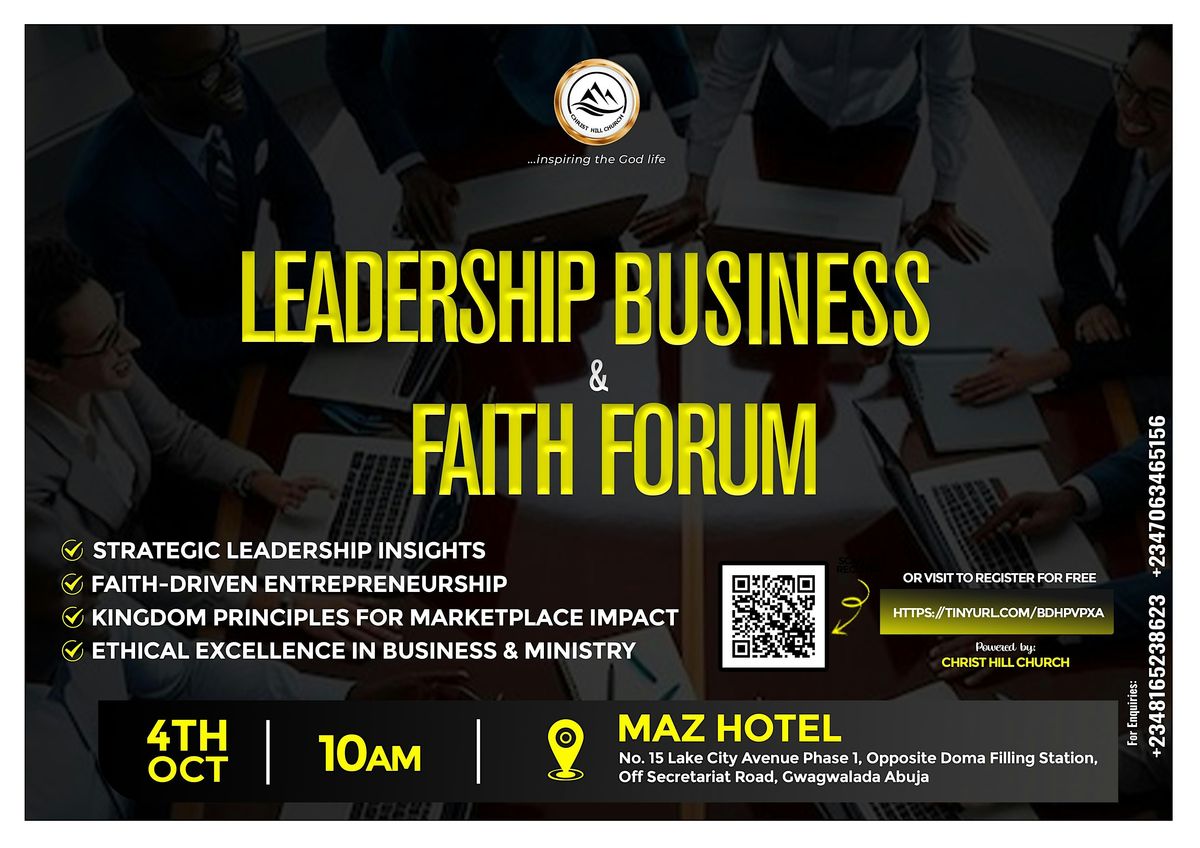 Leadership, Business & Faith Forum