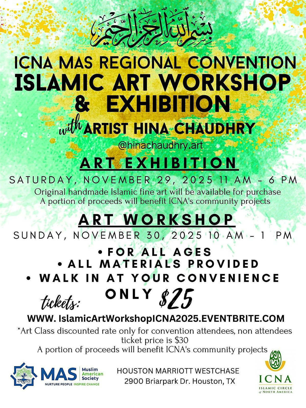 Islamic Art Workshop with Artist Hina Chaudhry, ICNA