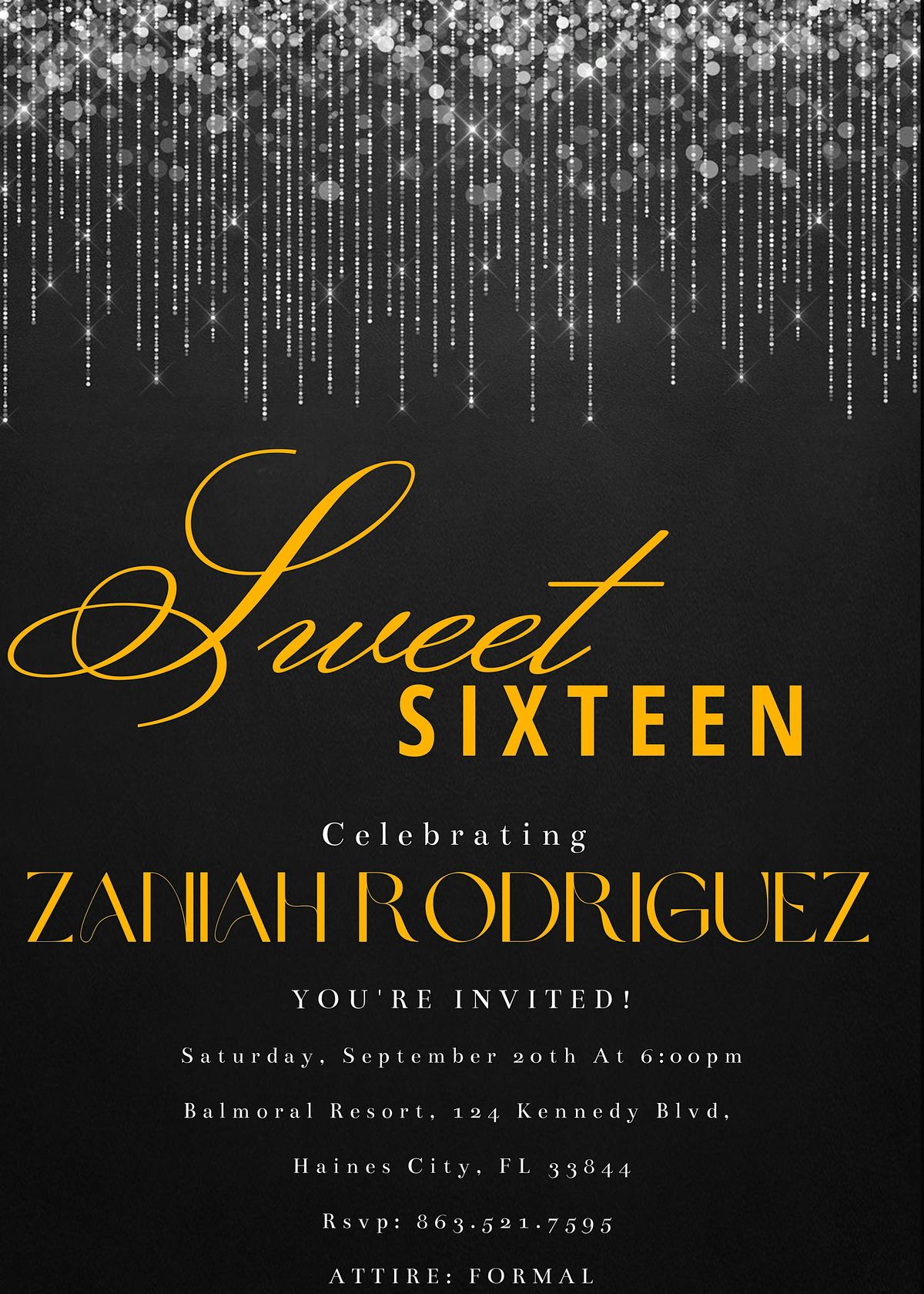 Zaniah's Sweet Sixteen
