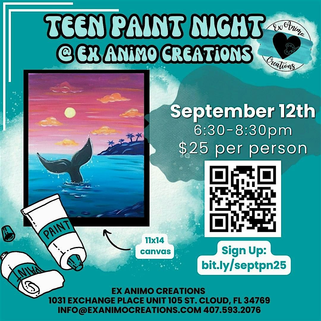 September Teen paint Night