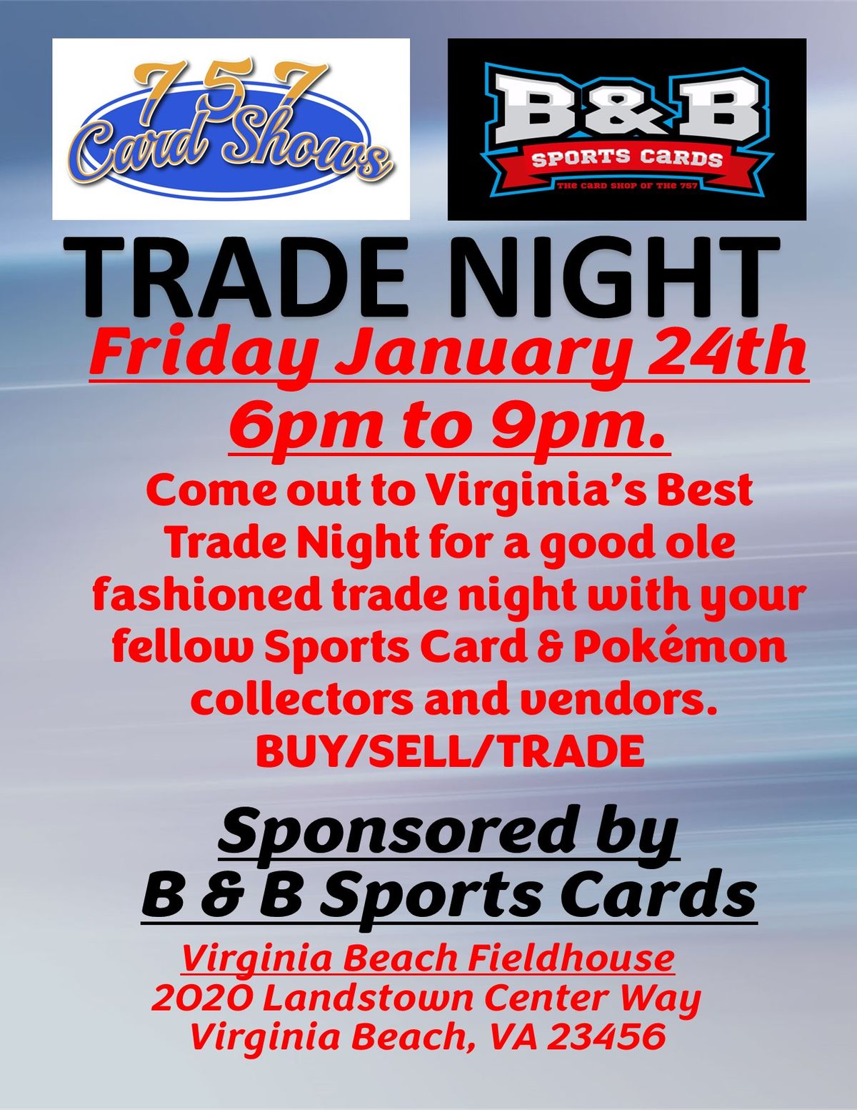 Virginia Beach Fieldhouse Trade Night 