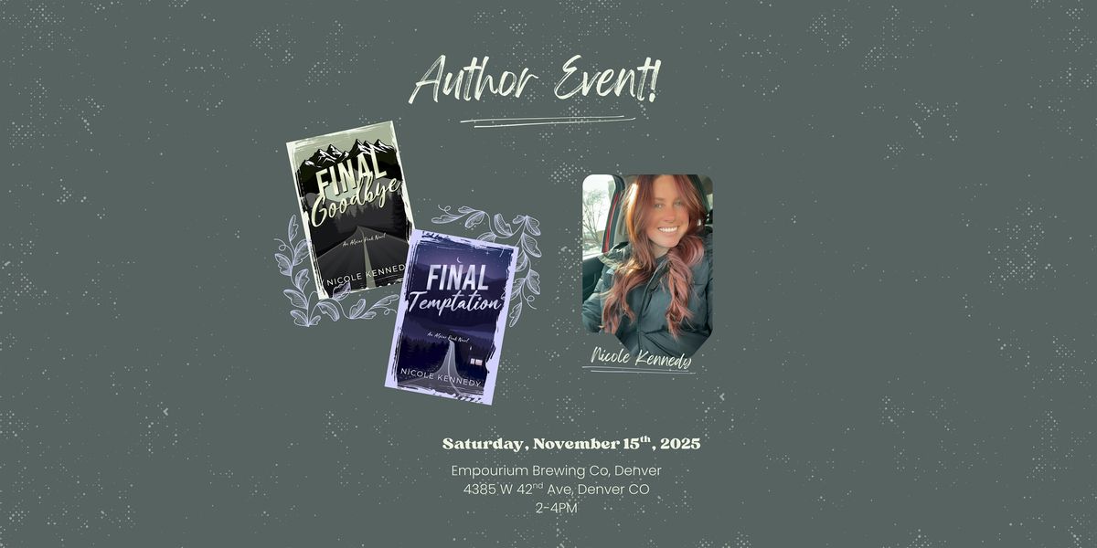 Author Meet & Greet: Nicole Kennedy - Alpine Peak Series