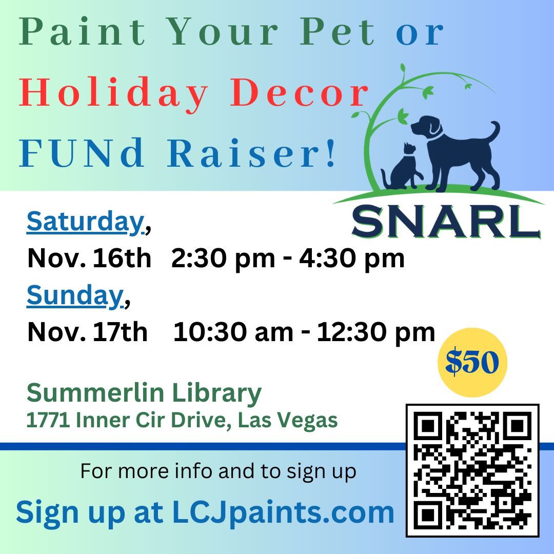 Paint Your Pet + SNARL FUNDRAISER!