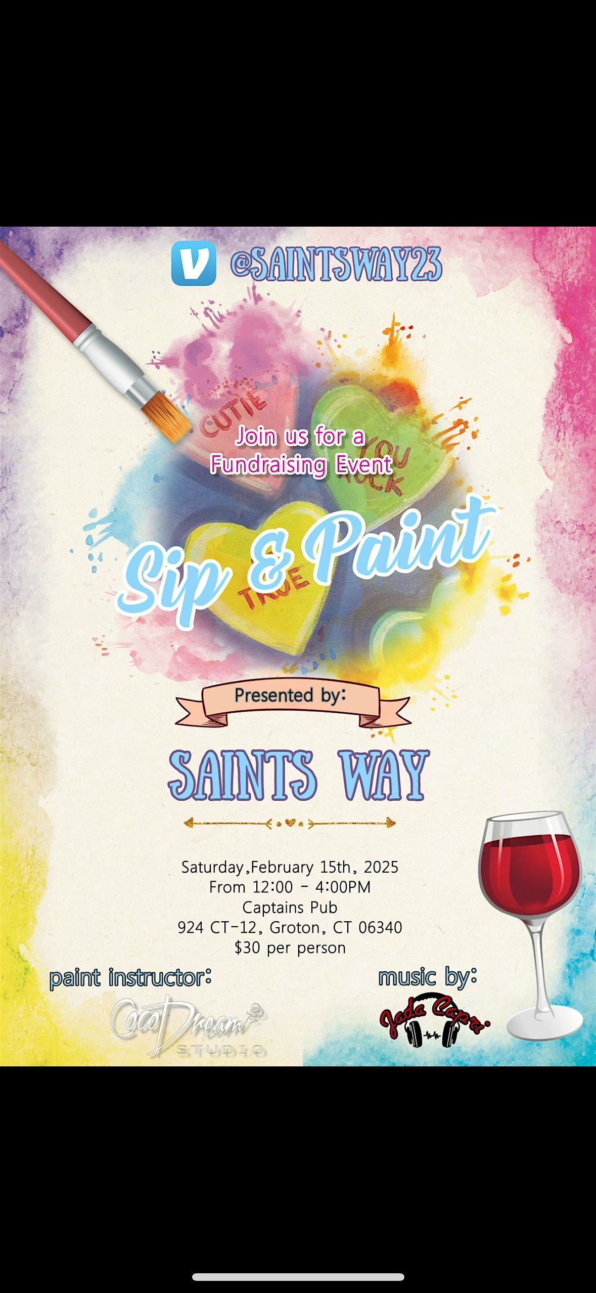 Sip and Paint Fundraiser for Saints Way