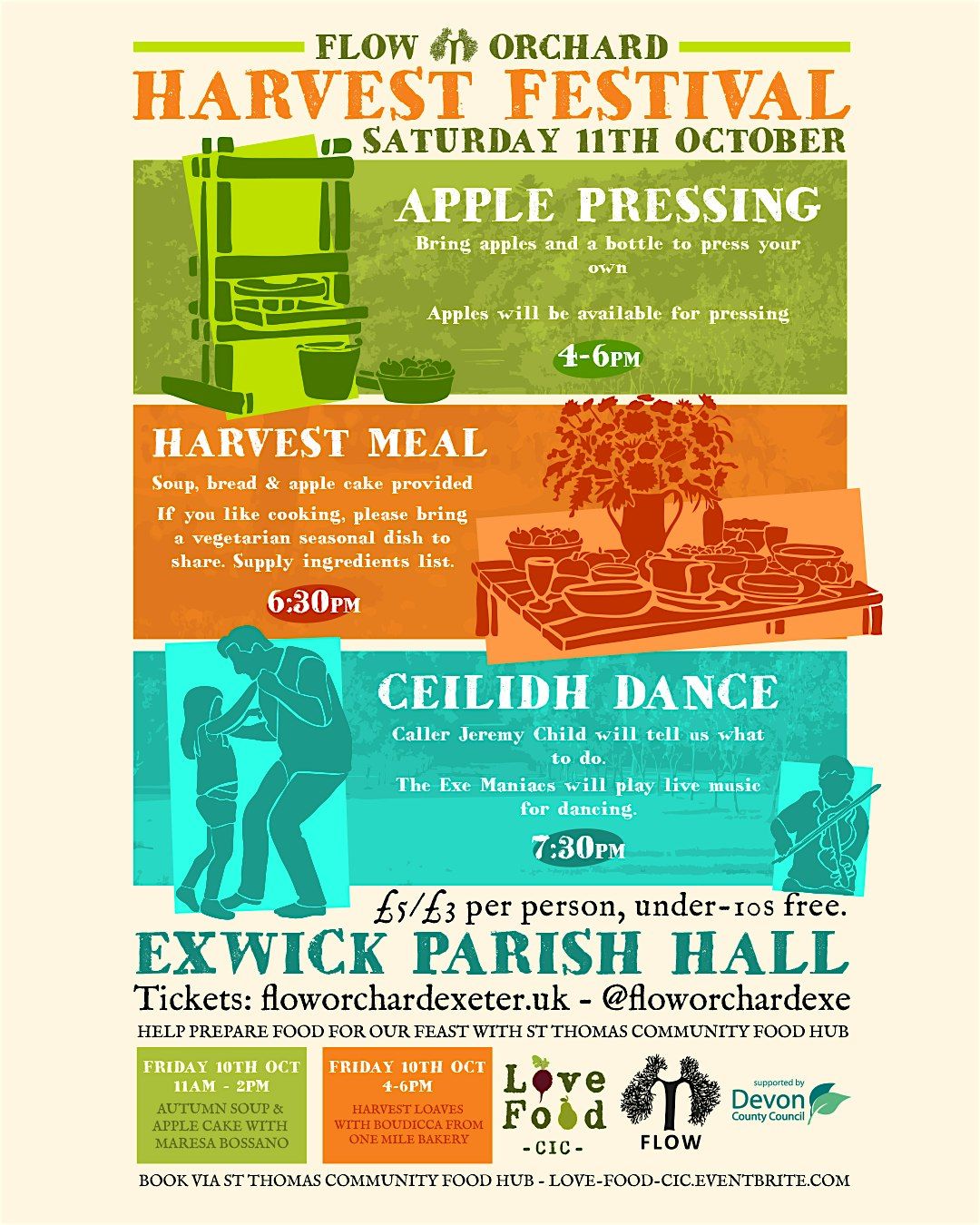 FLOW Orchard Exeter - Apple Pressing, Harvest Meal & Ceilidh