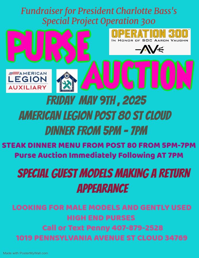 PURSE AUCTION BENEFIT FOR OPERATION 300