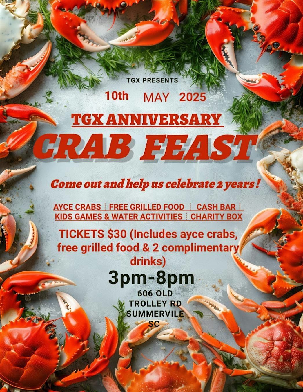 TGX ANNIVERSARY CRAB FEAST