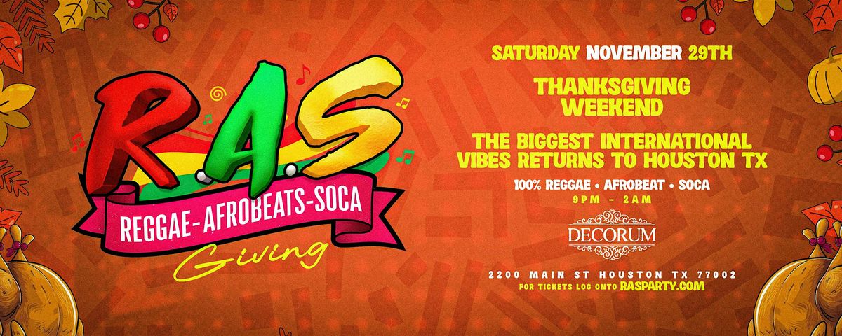 R.A.S GIVING HOUSTON | 100% REGGAE . AFROBEAT . SOCA