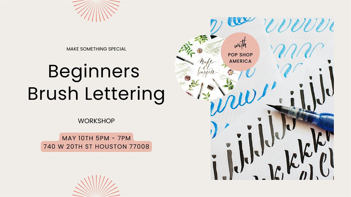 Beginners Brush Lettering Craft Class