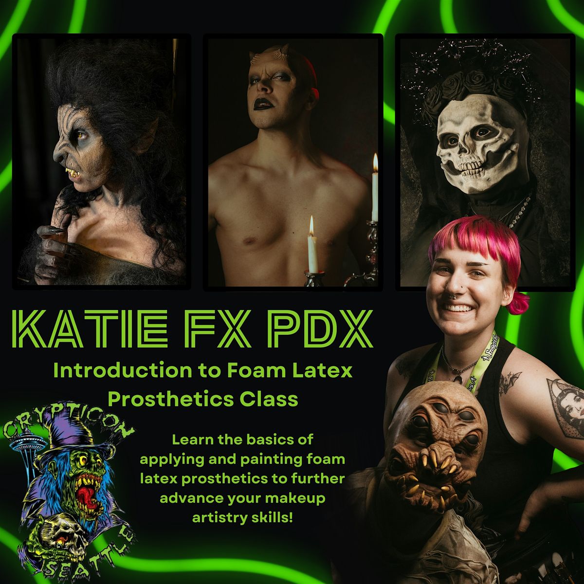 Crypticon Seattle: Introduction to Foam Latex Prosthetics Class