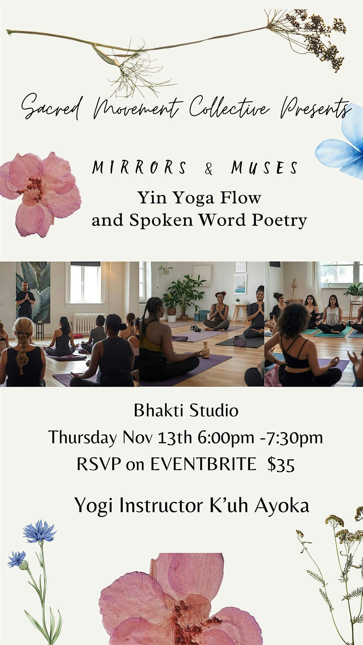 Mirrors & Muses: Yin Yoga Flow and Spoken Poetry